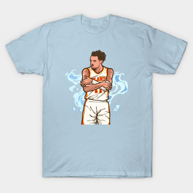 Trae Young Cold Celebration T-Shirt by rattraptees